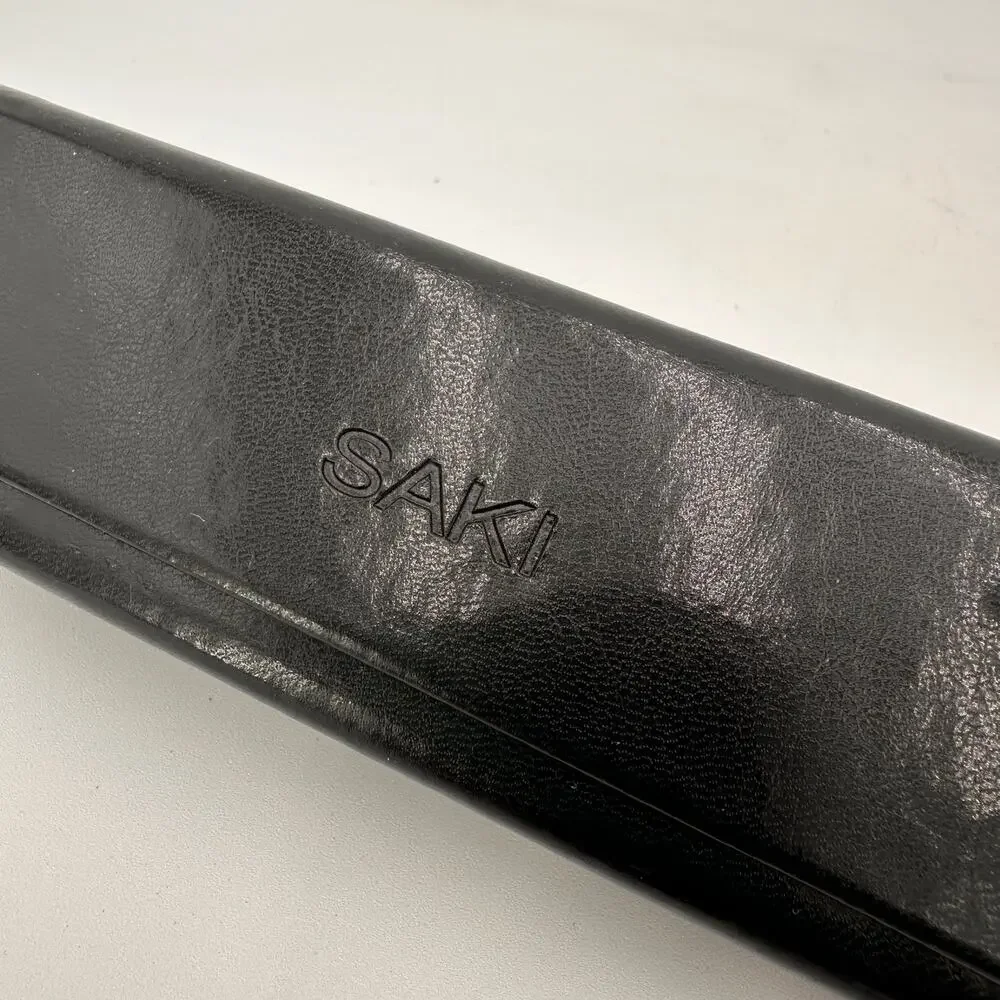 Saki Black Leather Sunglasses Eyeglasses Case